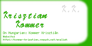 krisztian kommer business card